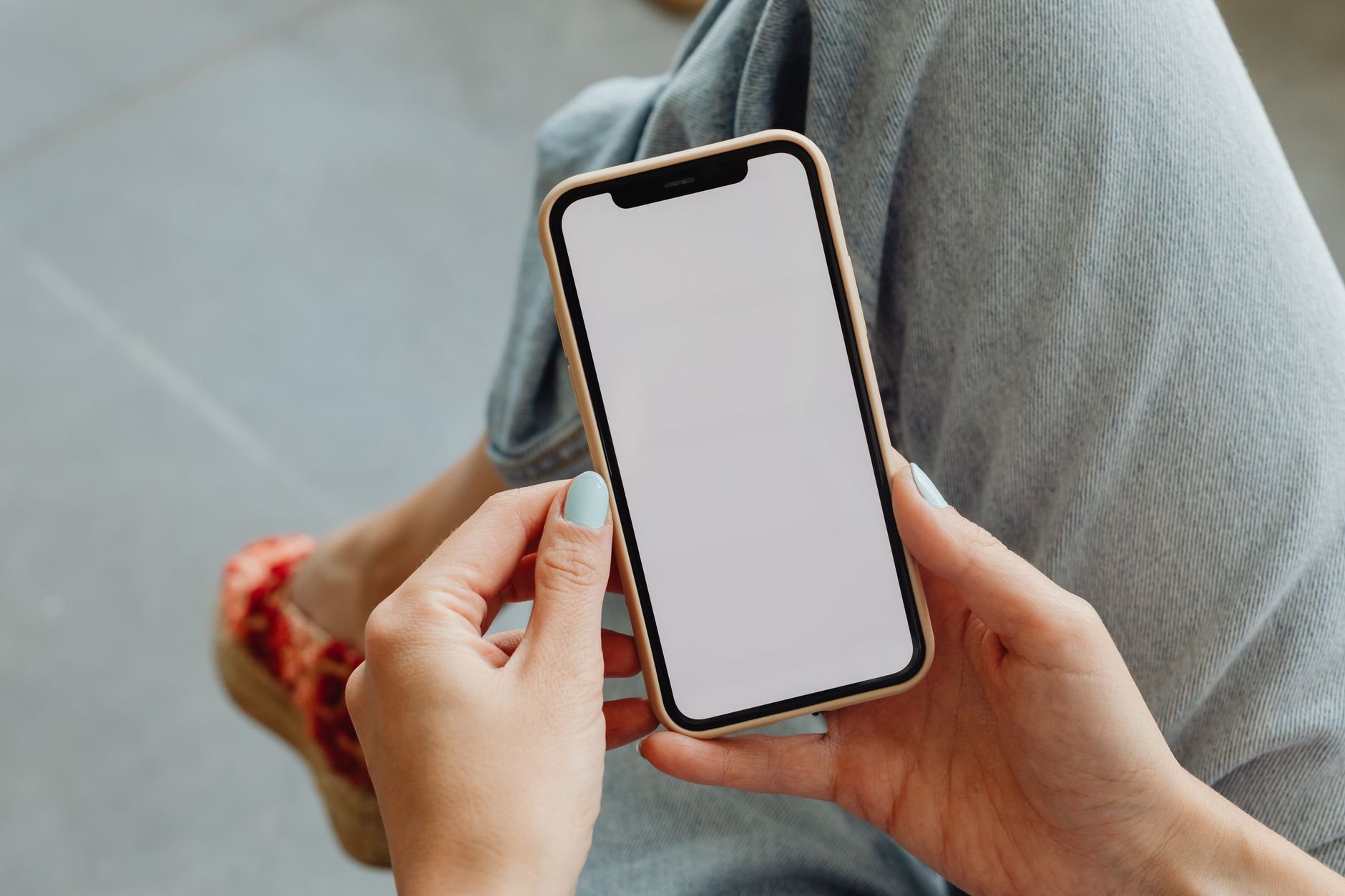 Woman using a wellness app on her phone