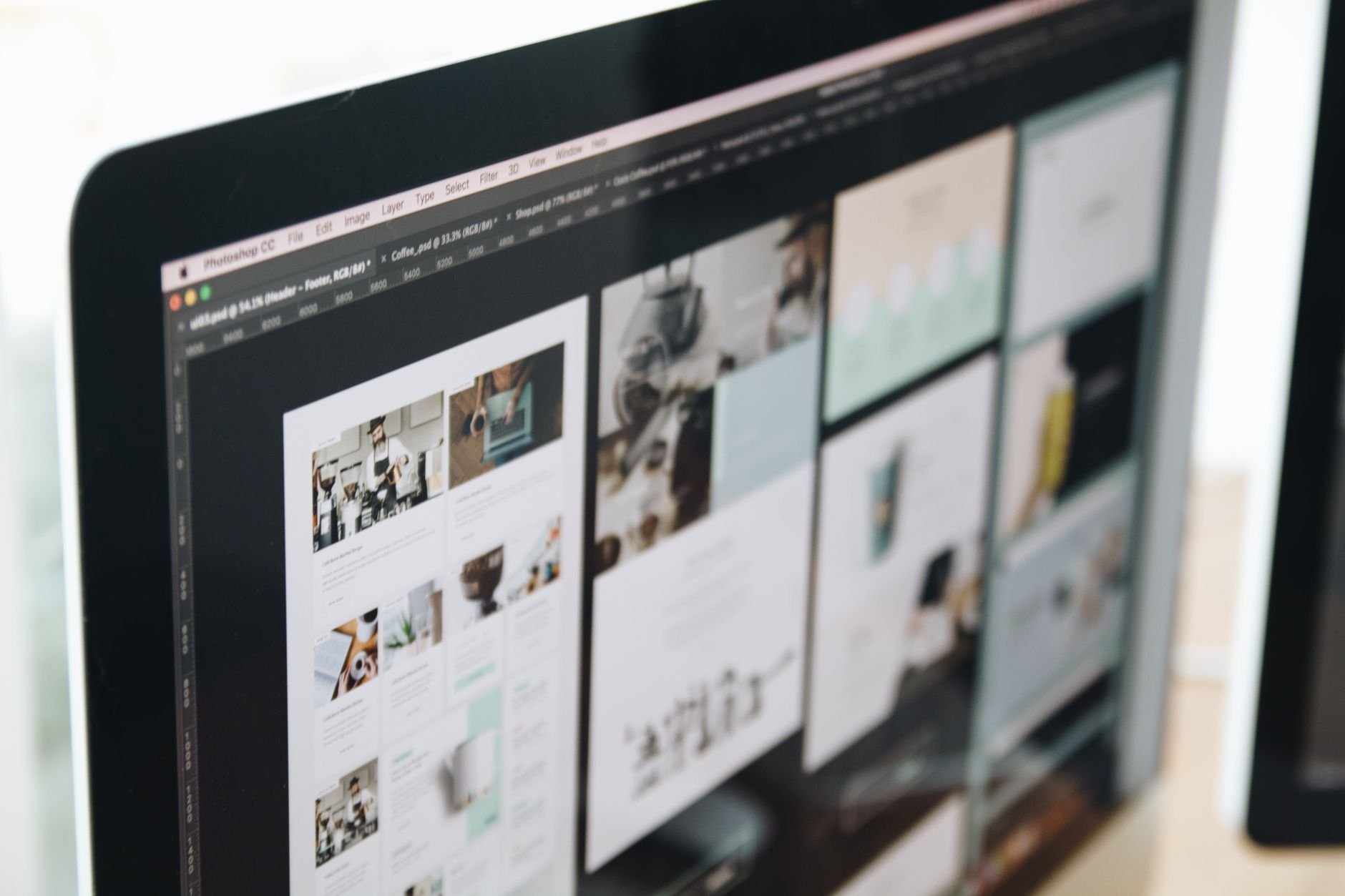 A modern website design showcasing a warm, editorial style.
