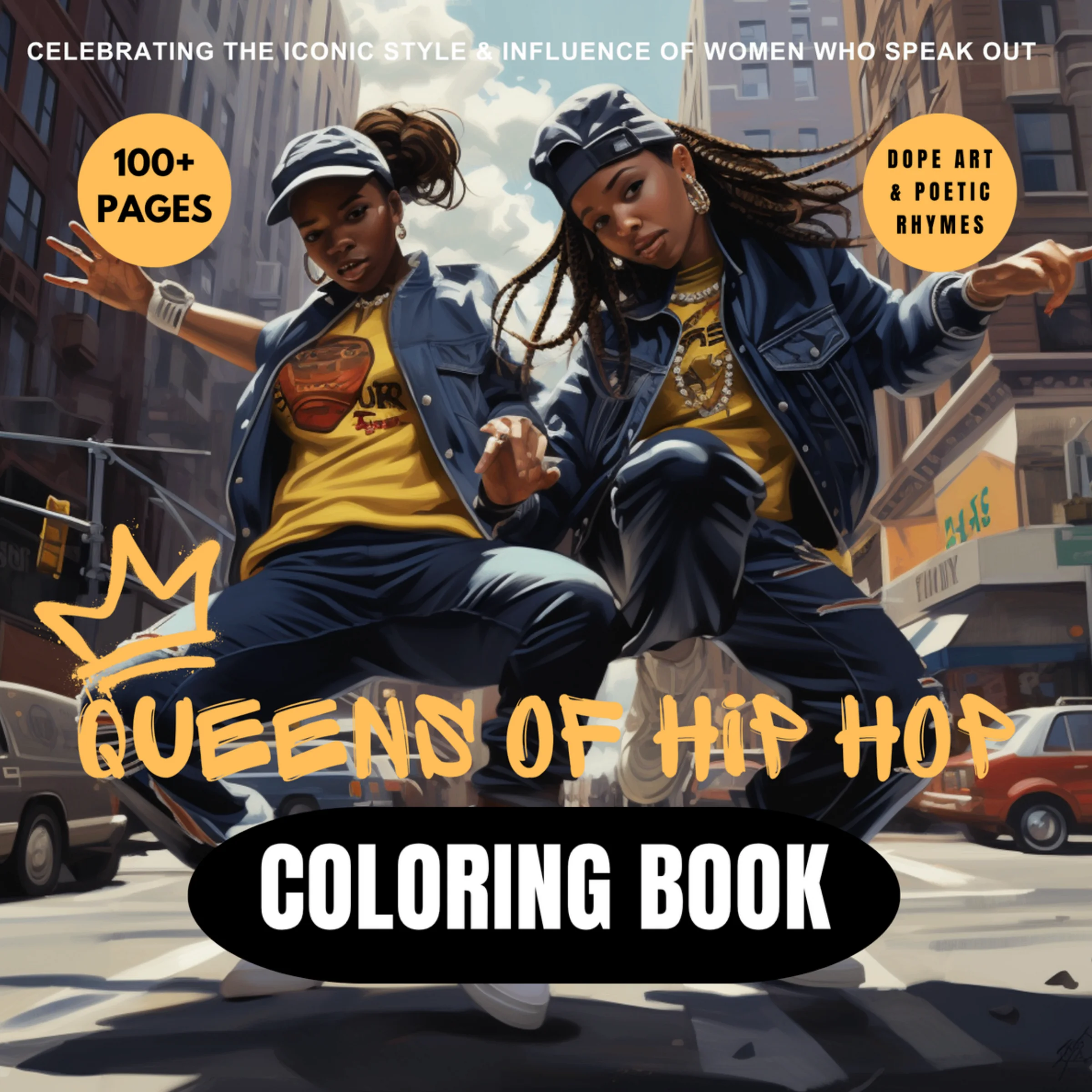 Queens of HIP HOP Coloring Book cover