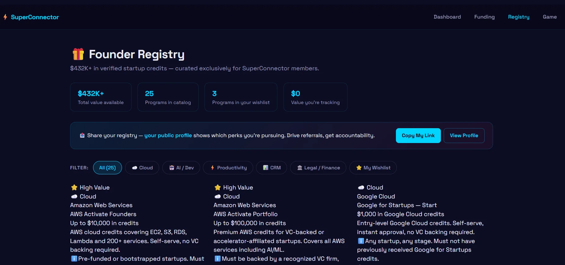 Founder Registry